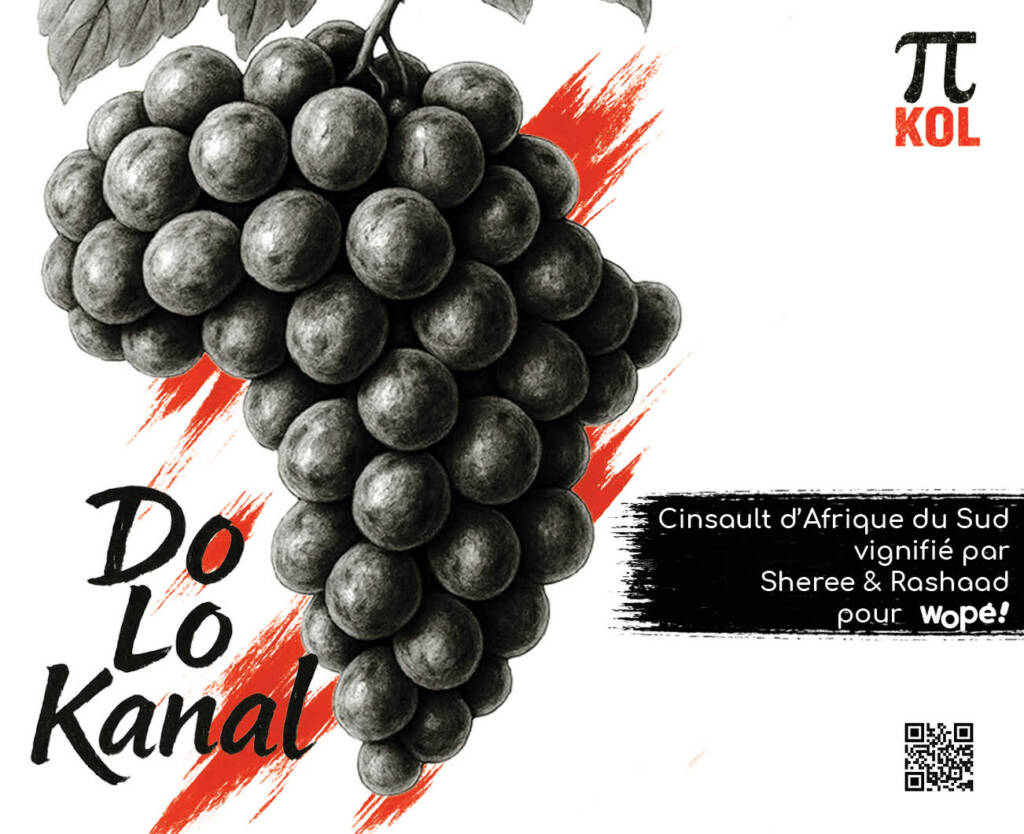 Etiquette de la bouteille de vin de wopé Dolokanal