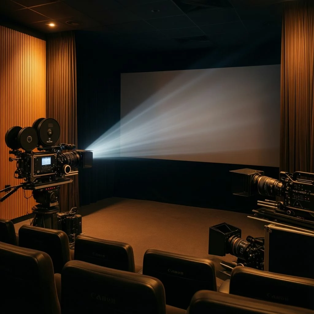 Projection cinema professionnelle DCP a La Reunion avec projecteur numerique en salle de cinema
