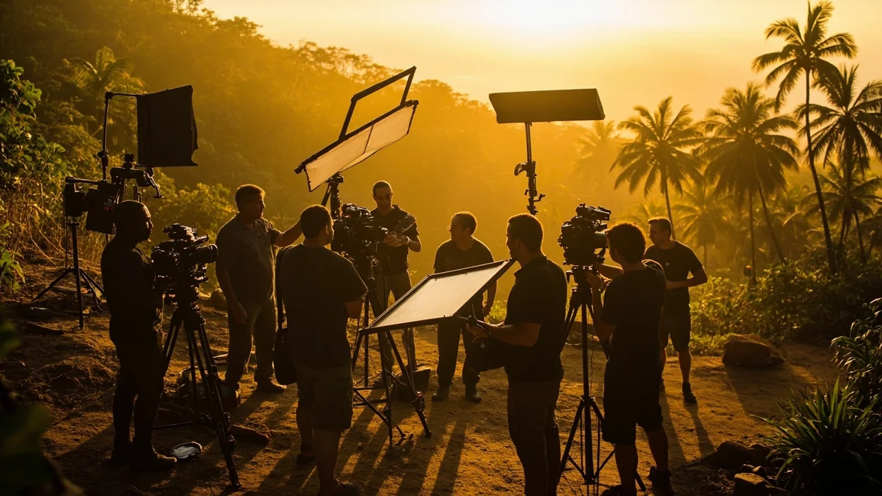 Plateau de tournage cinematographique tropical a La Reunion